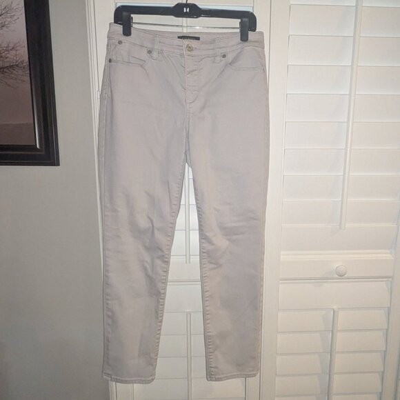 Talbots Flawless 5 Pocket Light Wash Colored Slim Ankle Garment Dye Jeans Pant - Picture 2 of 3